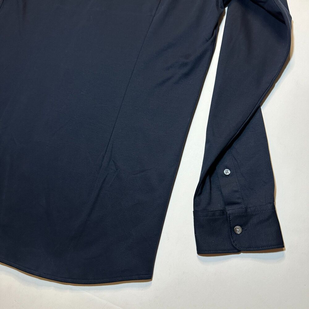 Scotch & Soda Slim Fit Stretch Cotton Shirt in Dark Navy Blue Sz M 20 x 32" - Picture 7 of 12
